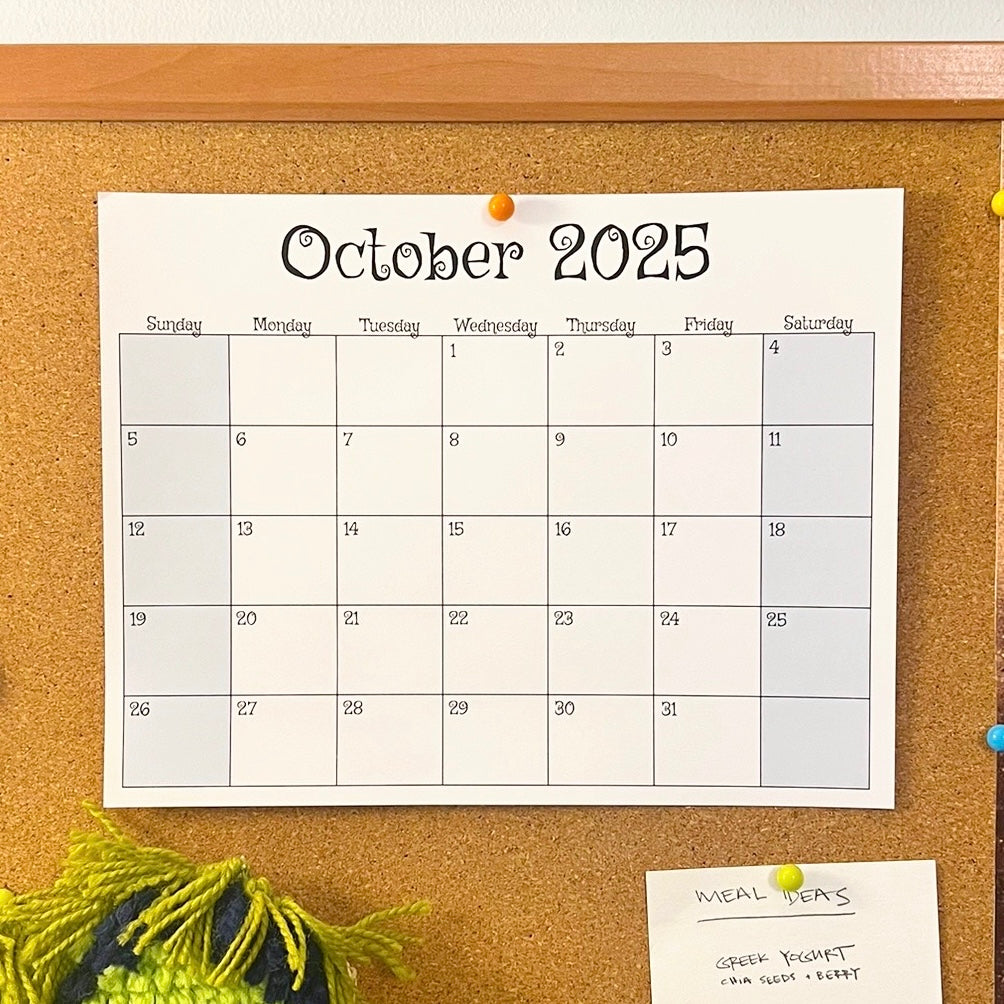 October 2025 Calendar (Printable PDF & PNG)