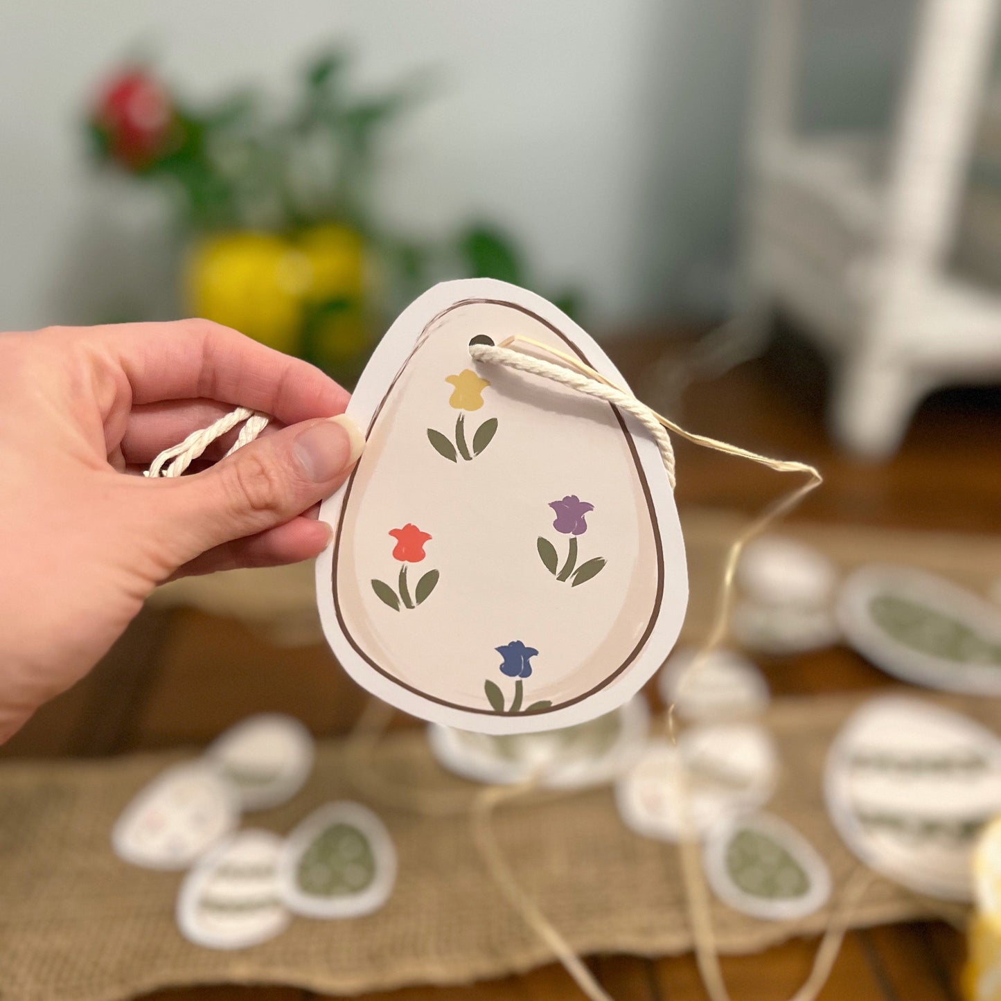 Green Easter Eggs Paper Décor & Confetti (Printable PDF & PNG)