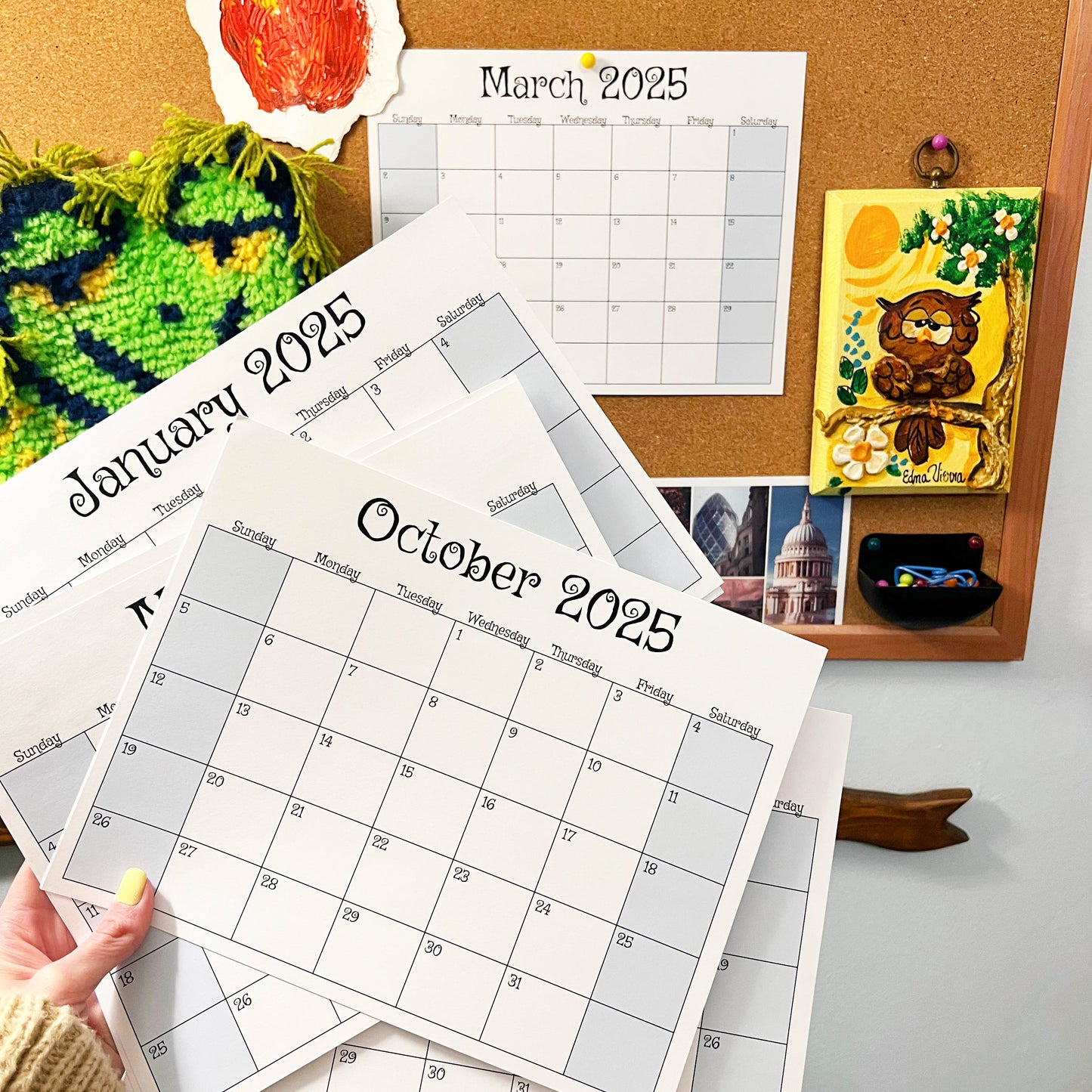 Printable 2025 12-Month Calendar (PDF)