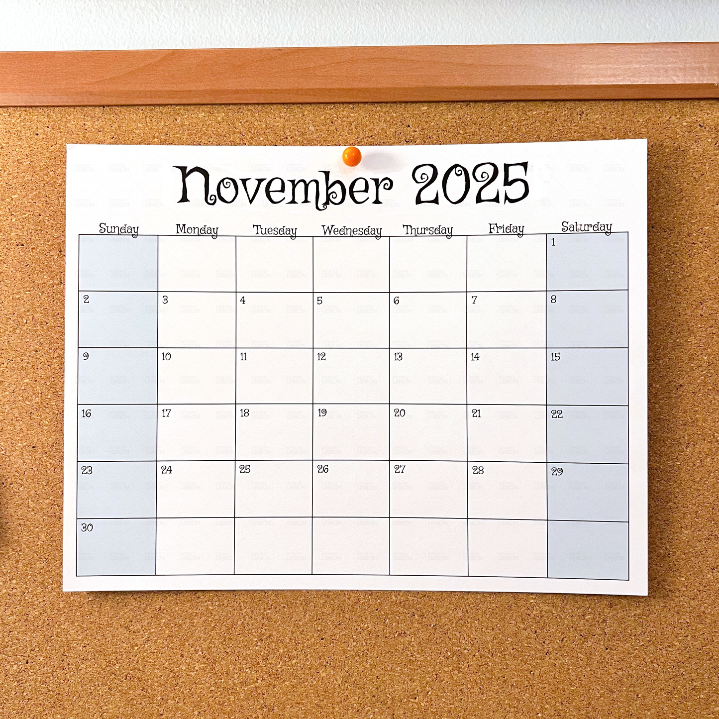 November 2025 Calendar (Printable PDF & PNG)