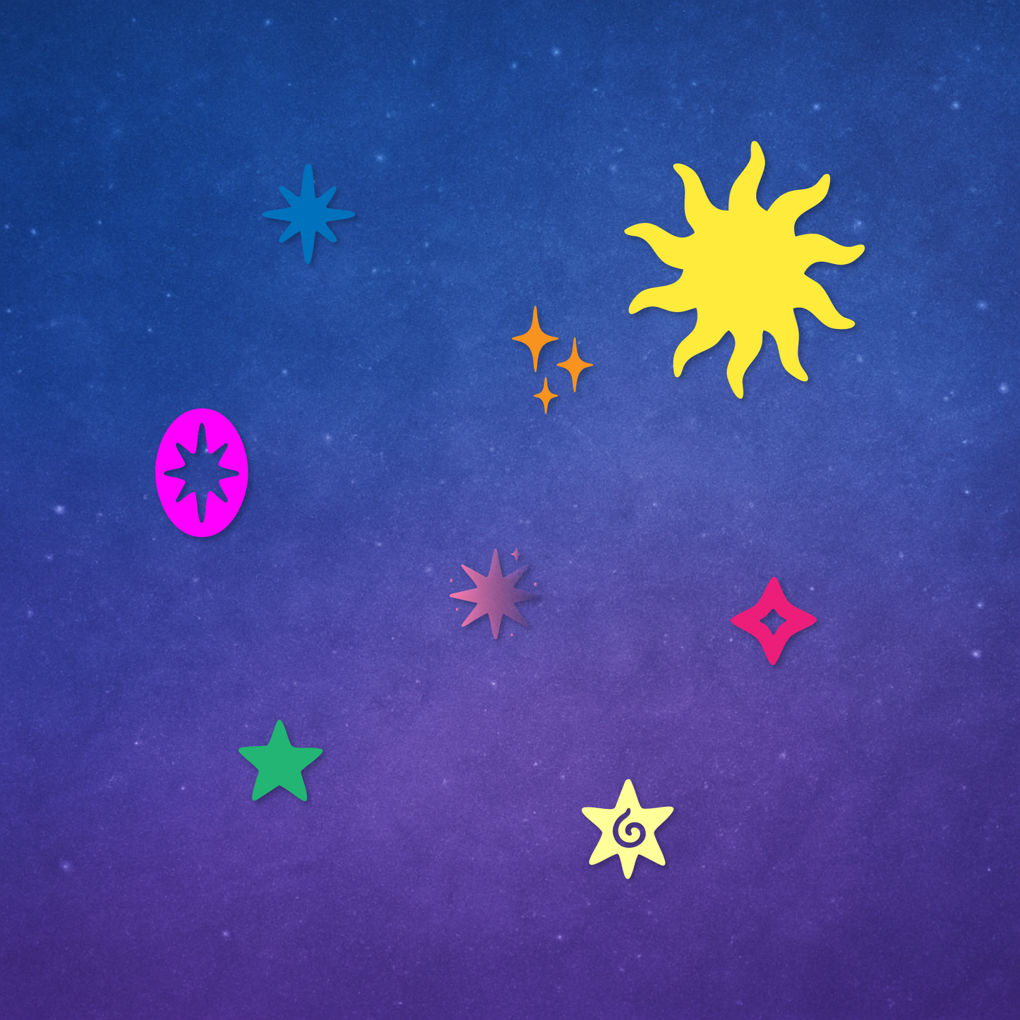 Celestial Star and Sun Shape Bundle