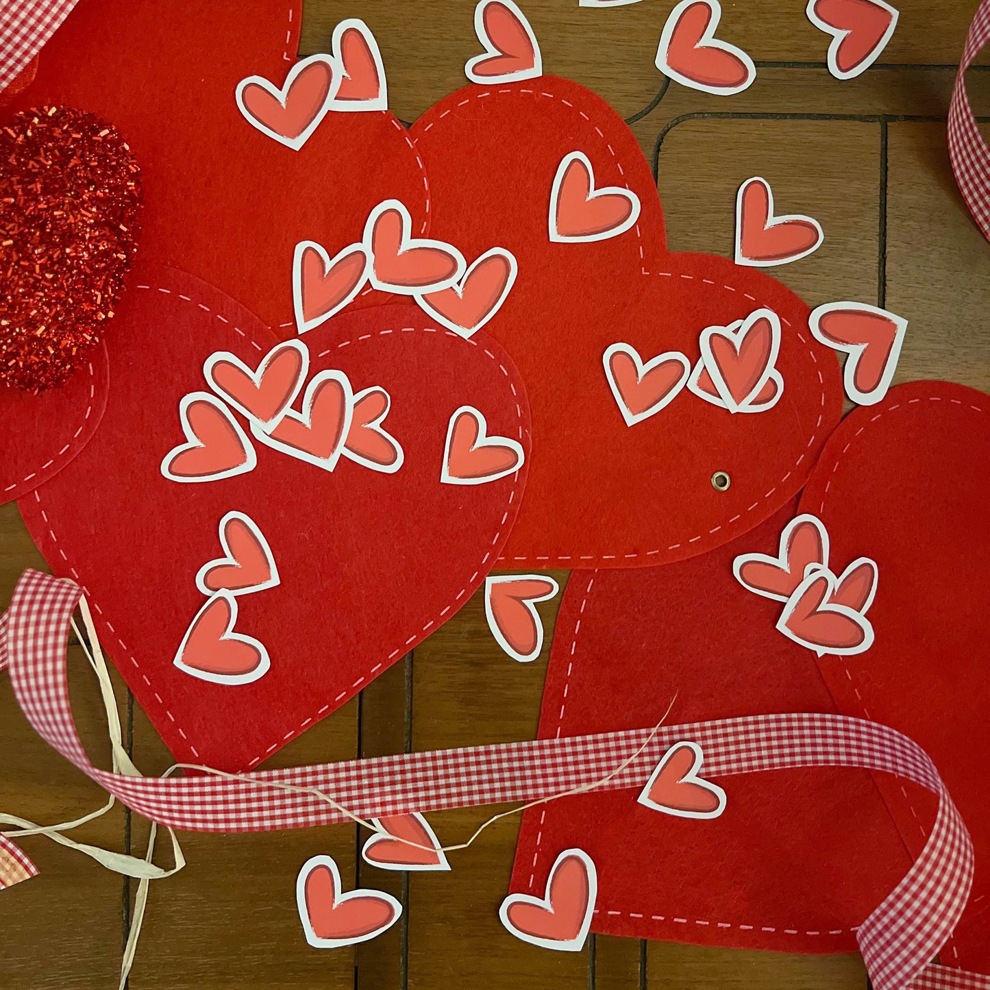 Printable Paper Heart Decorations and Table Confetti (PDF & PNG)