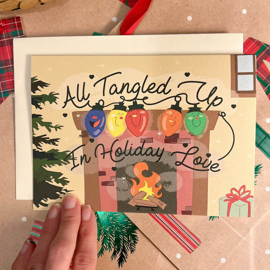 All Tangled Up In Holiday Love Greeting Card