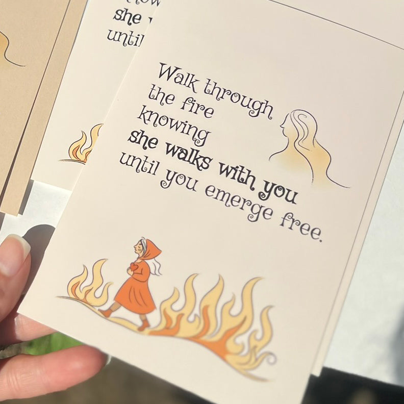 Walk Through the Fire 4x6 Art Print & Crystal Set