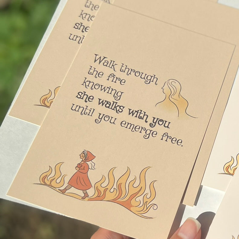 Walk Through the Fire 4x6 Art Print & Crystal Set