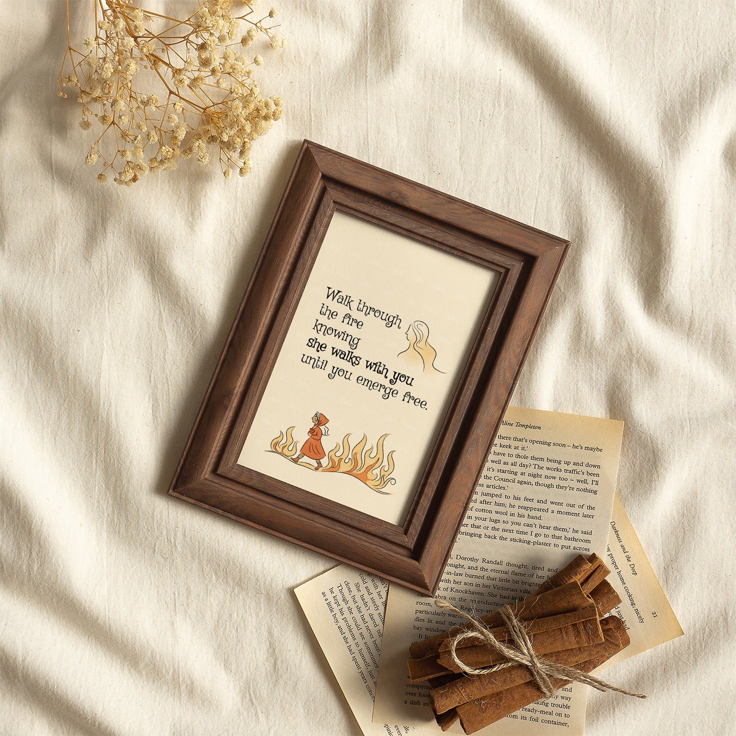 Walk Through the Fire 4x6 Art Print & Crystal Set