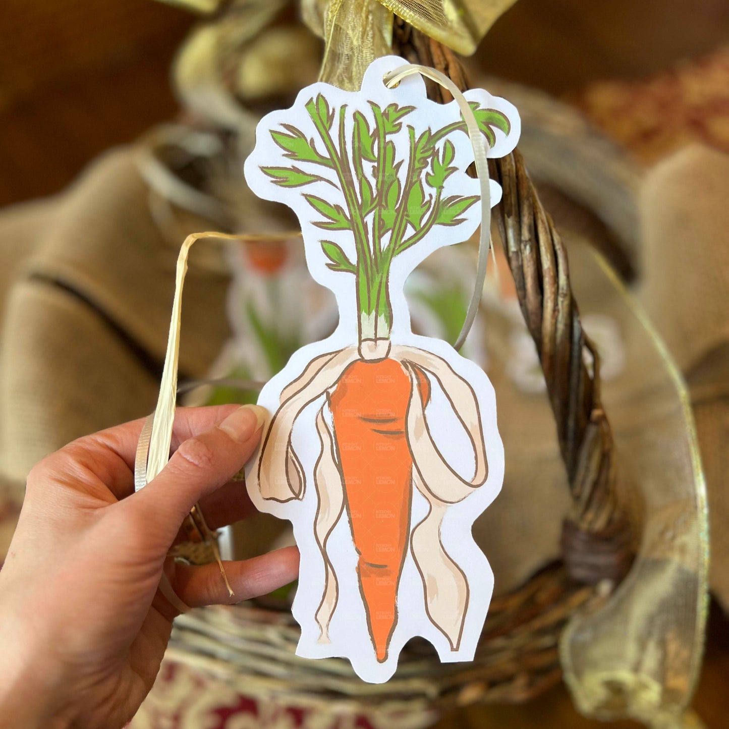 Carrots & Tulips Paper Décor (Printable PDF & PNG)
