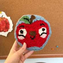 Load image into Gallery viewer, &quot;Crazy Happy Apple&quot; Handmade Mug Rug
