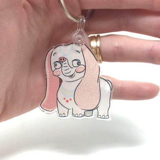 Derpy Elephant Keychain