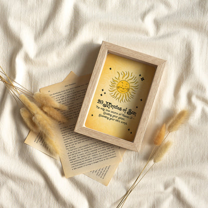20 Minutes of Sun 4x6 Art Print & Crystal Set