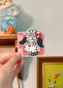 Poodle Doodle Glitter Sticker