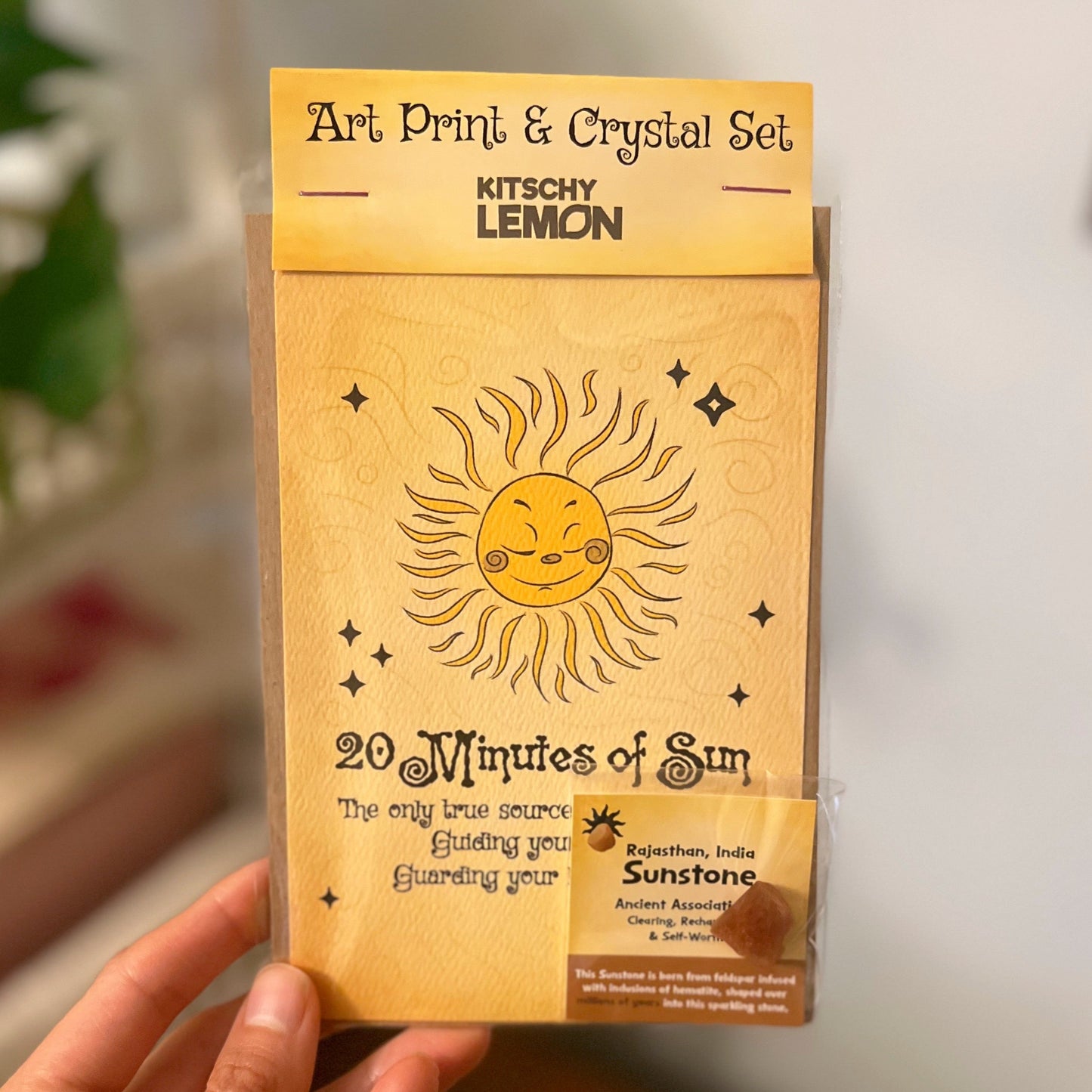 20 Minutes of Sun 4x6 Art Print & Crystal Set