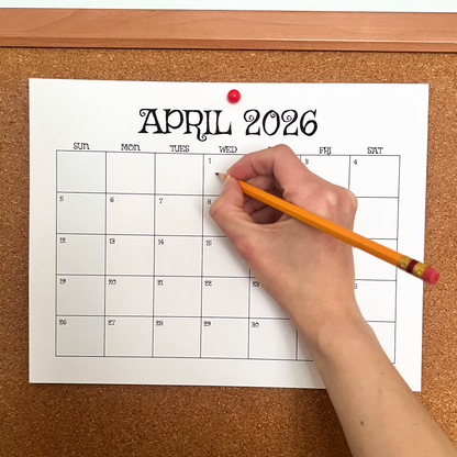 April 2026 Calendar (Printable PDF & PNG)