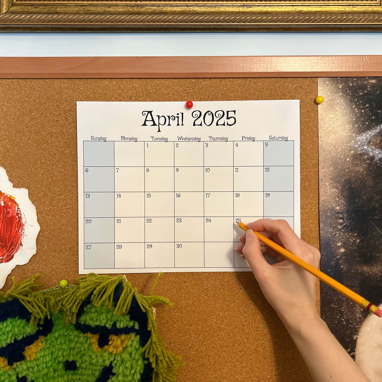 Printable April 2025 Single Month Calendar (PDF & PNG)