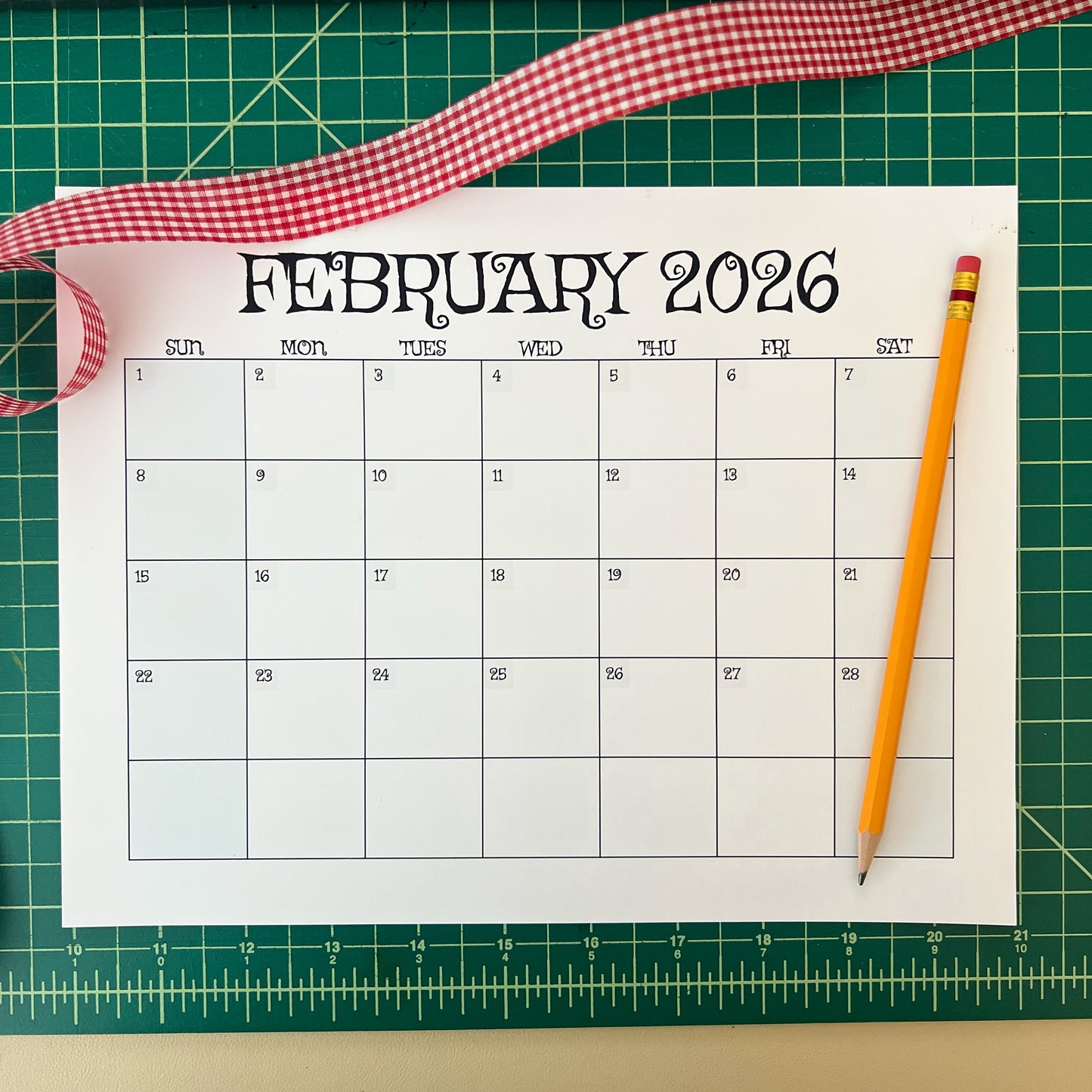 February 2026 Calendar (Printable PDF & PNG)