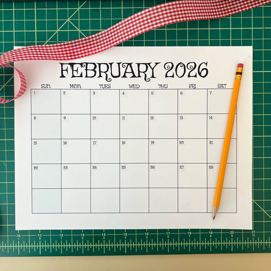 February 2026 Calendar (Printable PDF & PNG)