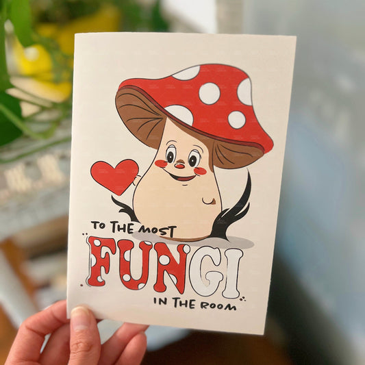 Fun Guy Mushroom Printable Greeting Card (PDF & PNG)