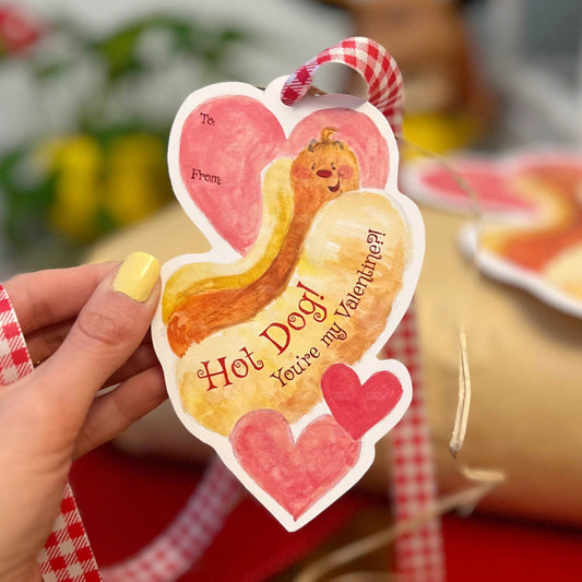 Printable Hot Dog Gift Tags and Paper Decoration (PDF & JPG)