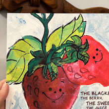 Load image into Gallery viewer, Anthropomorphic Strawberry Blacker The Berry Art Print (Physical Print)
