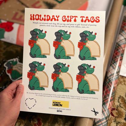 Printable Holiday Dog Gift Tags (PDF & PNG)