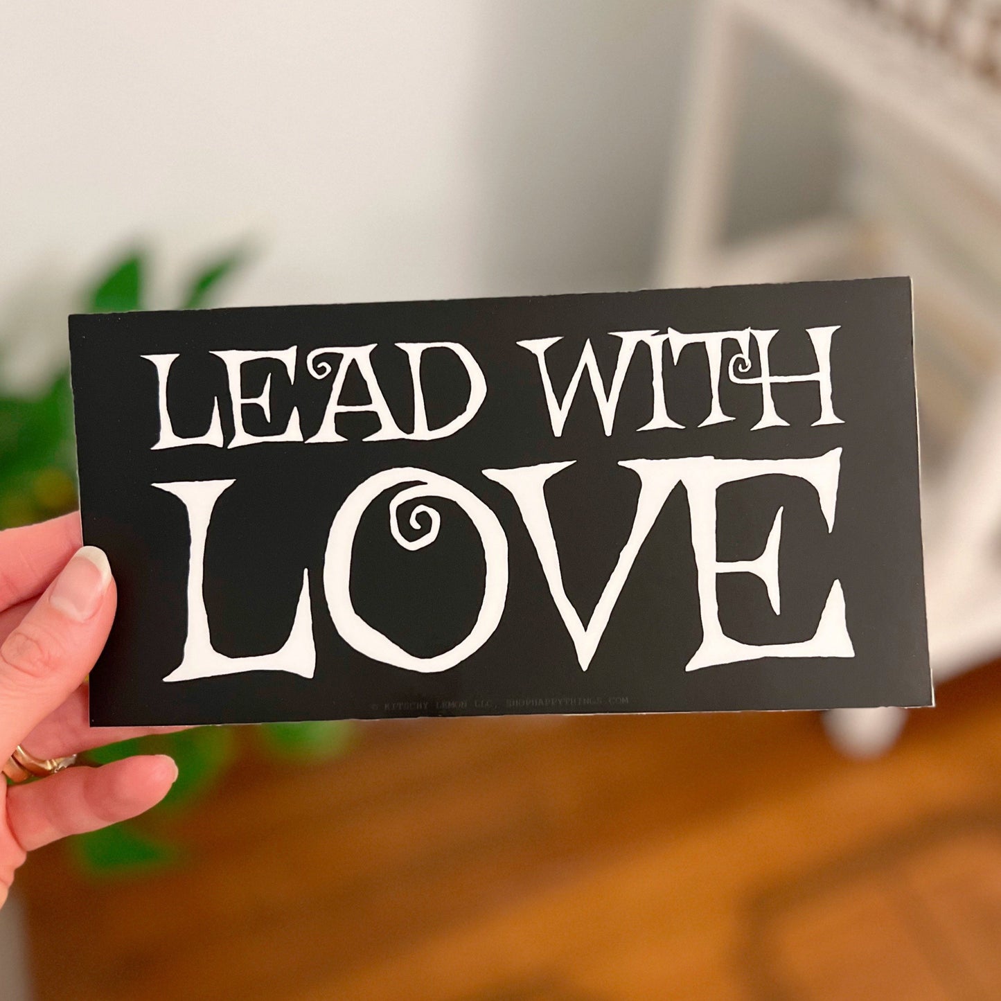 Lead with Love Bumper Sticker