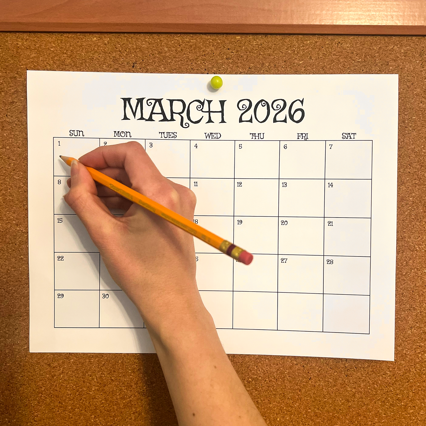 March 2026 Calendar (Printable PDF & PNG)