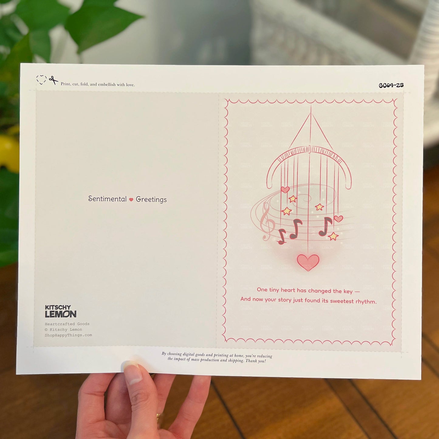 Sweetest Rhythm Baby Card | Expecting Parents Printable (PDF & PNG)