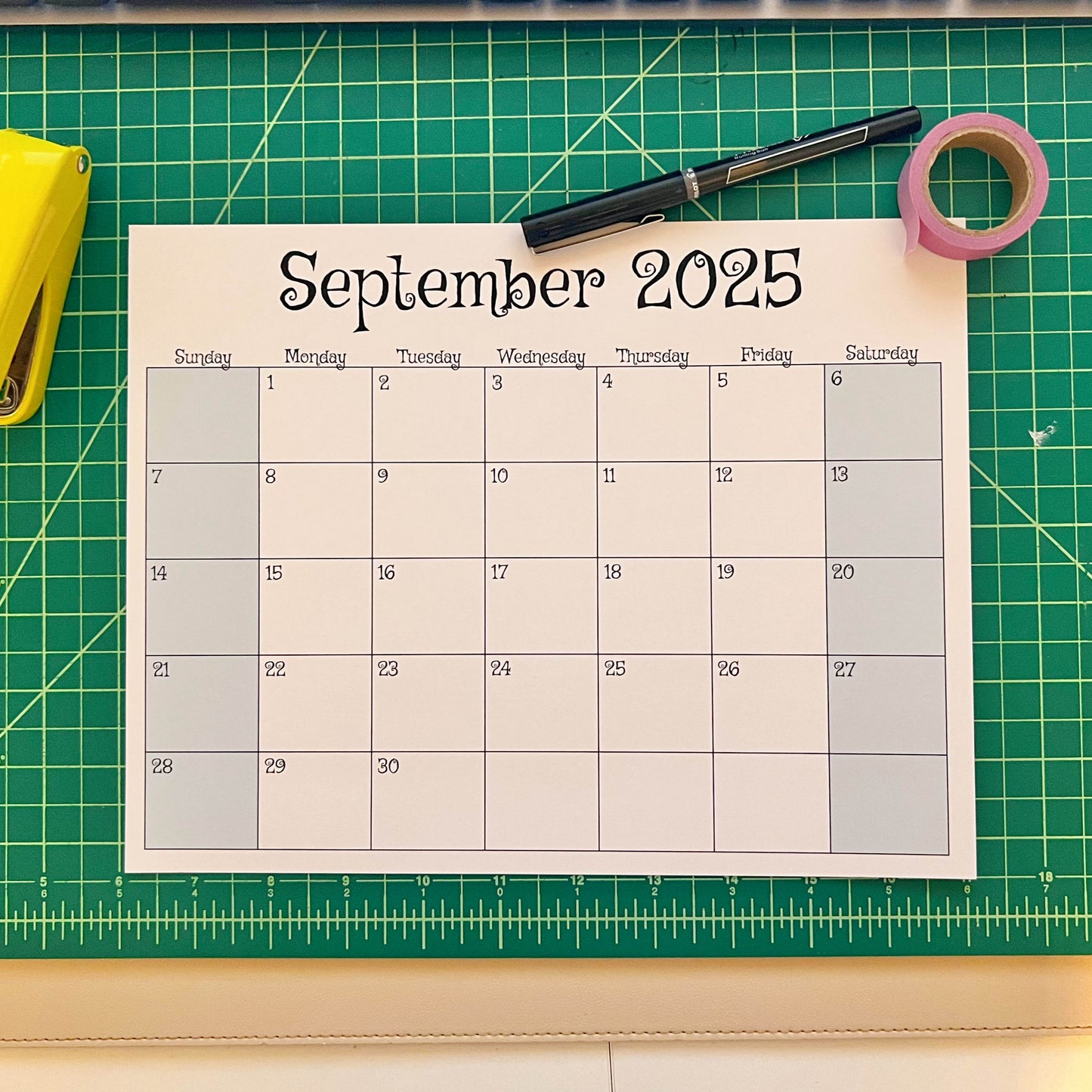September 2025 Calendar (Printable PDF & PNG)