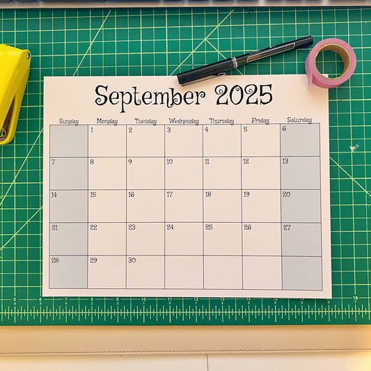 September 2025 Calendar (Printable PDF & PNG)