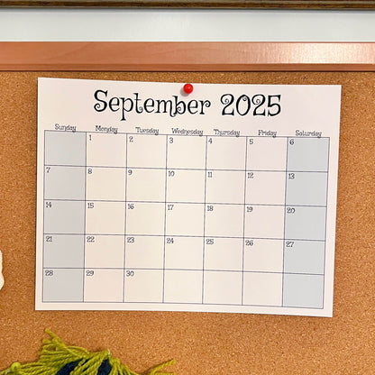 September 2025 Calendar (Printable PDF & PNG)