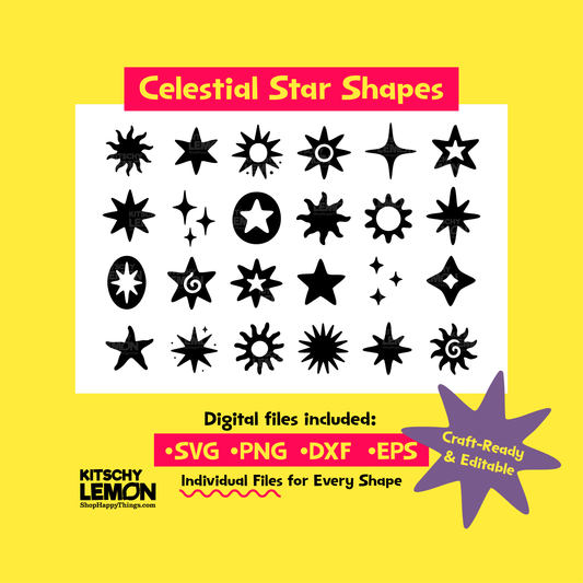 Celestial Star and Sun Shape Bundle