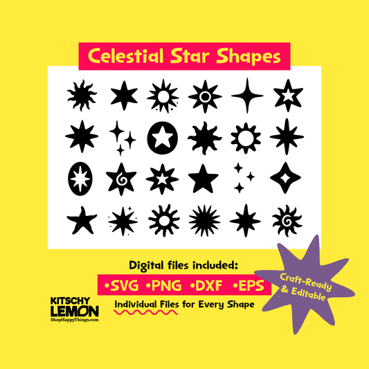 Celestial Star and Sun Shape Bundle