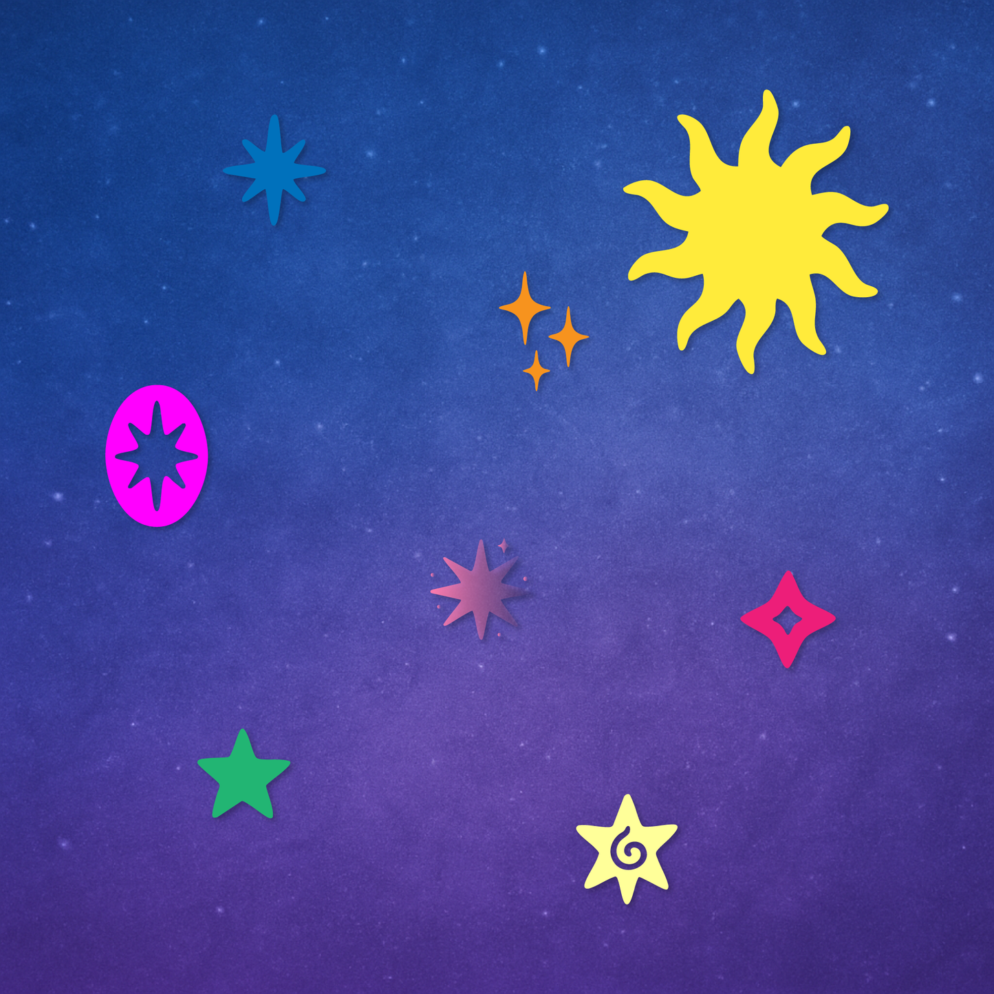 Celestial Star and Sun Shape Bundle