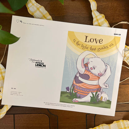 Printable Love is the Guiding Light Easter Card (PDF & PNG)