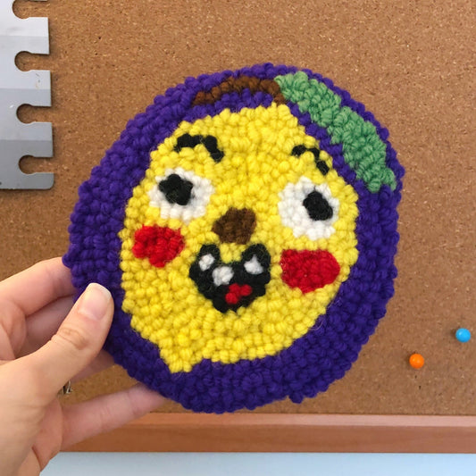 Wacky Lemon Handmade Mug Rug