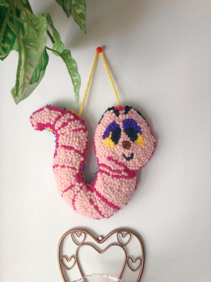 100% Wool Chill Worm Wall Hanging