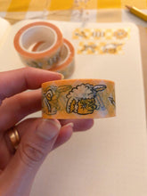 Load image into Gallery viewer, Cute Doodles Washi Tape (Yellow Gingham)

