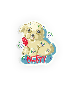 Derpy Dog Vinyl Matte Sticker