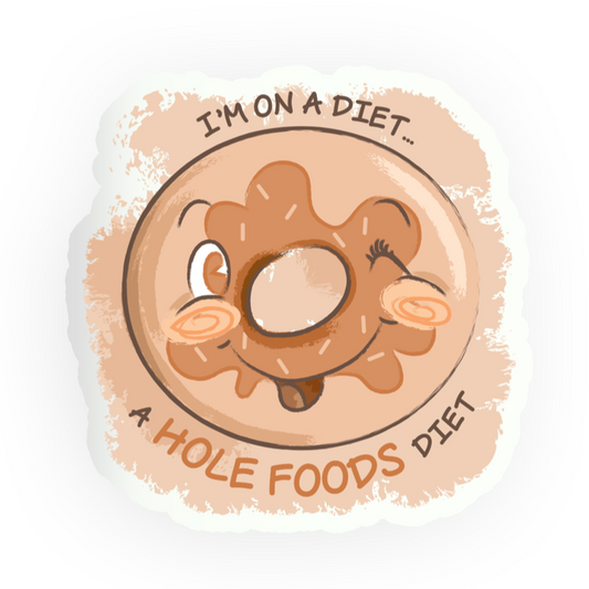 Punny Donut Diet Sticker