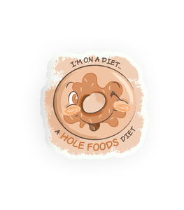 Punny Donut Diet Vinyl Matte Sticker