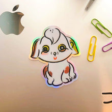 Load image into Gallery viewer, Happy Holographic Doggo Sticker

