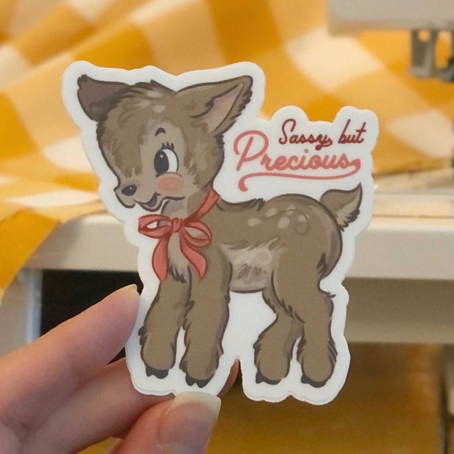 Sassy But Precious Deer Sticker