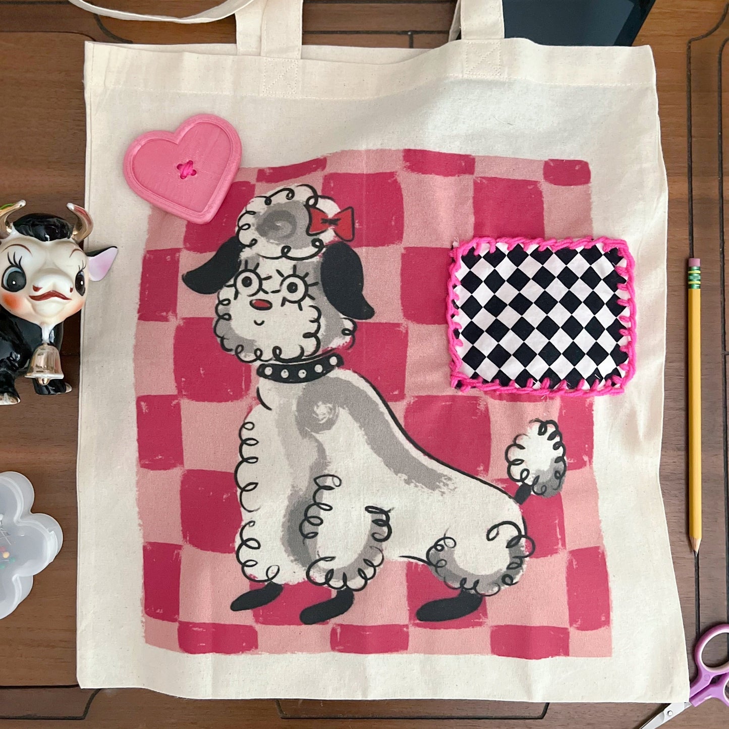 Poodle Doodle Tote Bag