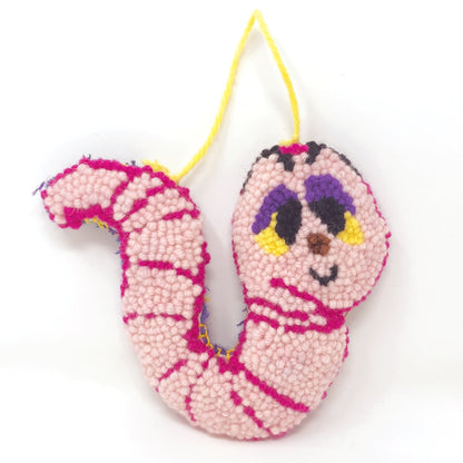 100% Wool Chill Worm Wall Hanging